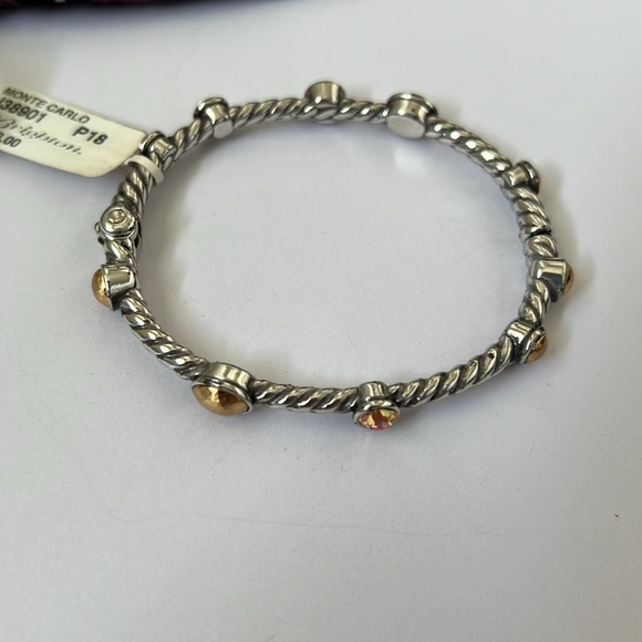 Brighton Monte Carlo Bangle Bracelet Silver/Gold NWT - Picture 2 of 14